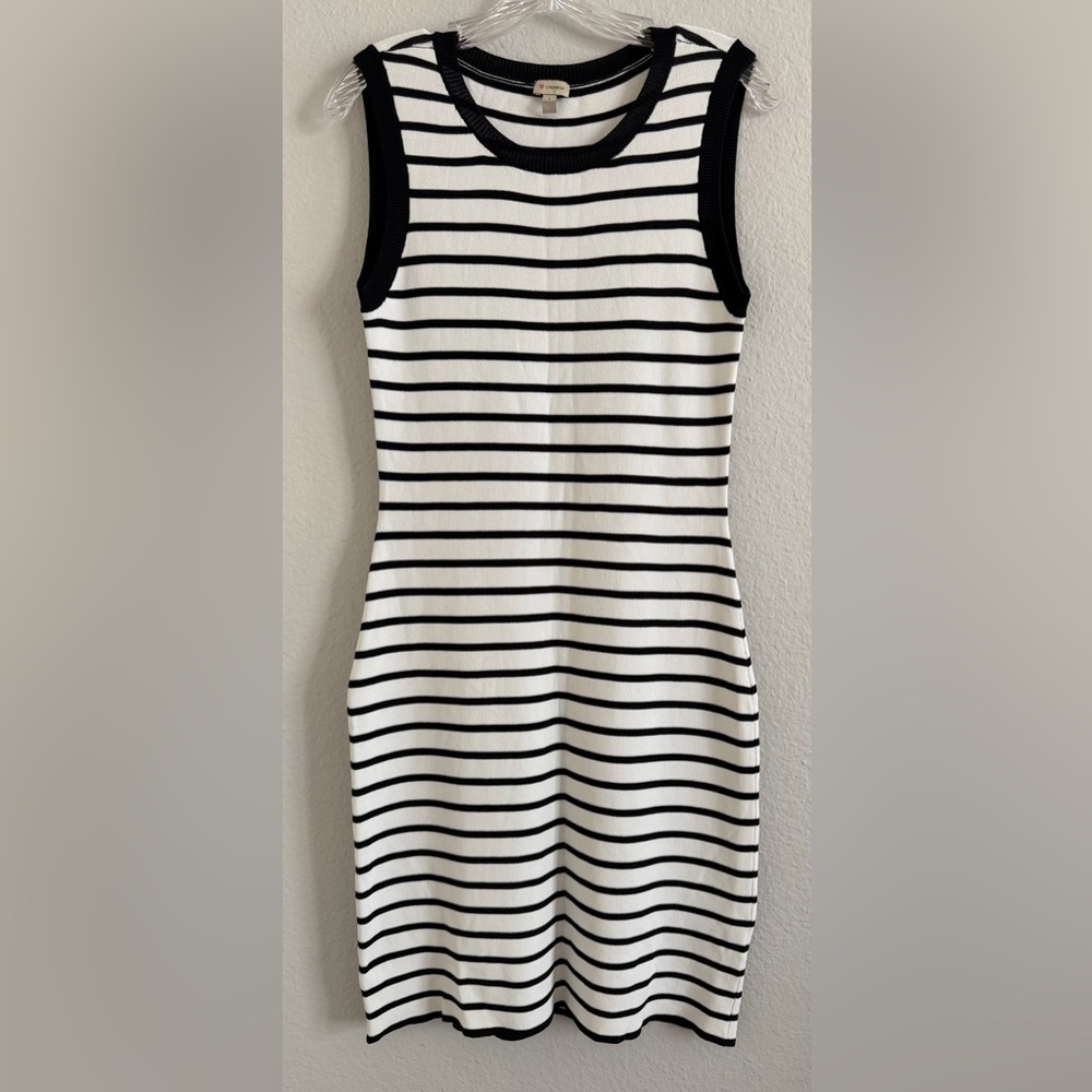 Cremieux Striped Knit Sleeveless Dress